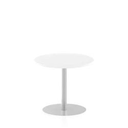 Image of Italia 800mm Poseur Round Table White Top 725mm High Leg