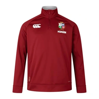Image of 2024 2025 British and Irish Lions 1/4 Zip Fleece (Red), Large 42.5&quot; Chest (108cm)