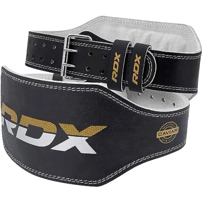 Image of RDX Weight Lifting Belt for Fitness Gym Adjustable Leather 6&quot; Padded Lumbar Back Support Great Bodybuilding, Powerlifting, Deadlifts Men Workout, Squats Exercise