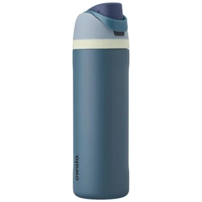 Image of Owala FreeSip Insulated Stainless Steel Water Bottle with Straw for Sports and Travel, Leak Proof, BPA Free, 700ml, Denim