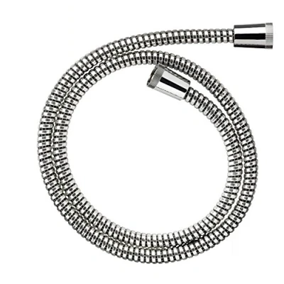 Image of Croydex® Essentials Reinforced PVC Shower Hose Pipe Universal Connectors for Home Bathroom Kitchen Bath Tub Size 1.25m Chrome