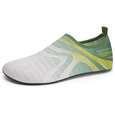Image of Water Shoes Womens Beach Mens Swimming Barefoot Pool Yoga Quick Watersport Aqua Socks(342Green, 5/6UK=38/39EU)