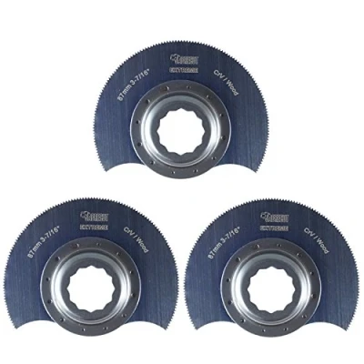 Image of 3 x 87mm SabreCut SC90F_3 Wood Cutting Blades Compatible with Fein SuperCut and Festool Vecturo (Non StarLock) Oscillating Multitool Multi Tool Accessories