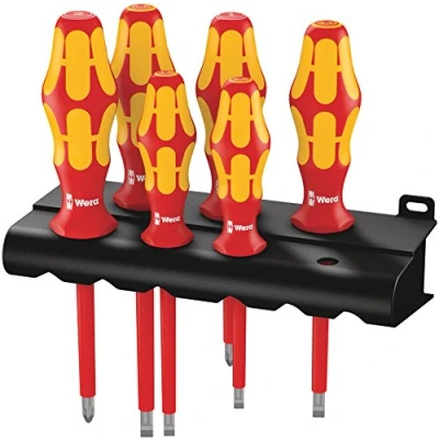 Image of Wera 05006145001 160i &quot;Kraftform PlusSerie 100&quot; Rack Screwdriver Set Silver (6 Piece)