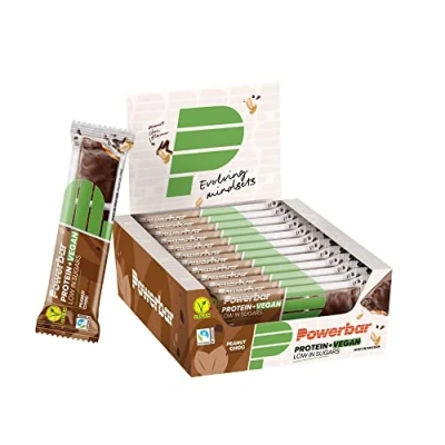 Image of Powerbar Protein Plus Low Sugar Vegan Peanut Choc 12x42g High Bar