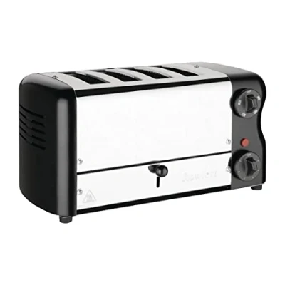 Image of Rowlett 1.8kW Esprit 4 Slot Toaster with 2x Additional Elements &amp; Sandwich Cage Jet black CH183