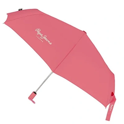 Image of Pepe Jeans Macy Folding Umbrella Red Polyester with Aluminium Stick, red,
