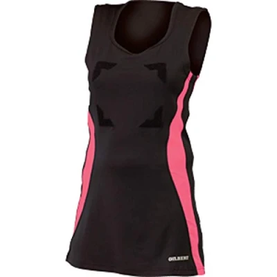 Image of Gilbert Eclipse II Hook and Loop Netball Dress Black/Pink (10)