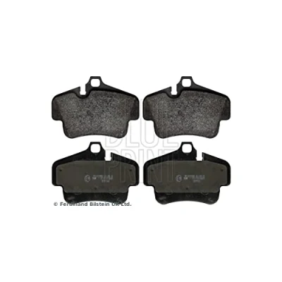 Image of 99635294700, 99635294701, 99735294800 Brake pad set BLUE PRINT ADV184297 Rear Axle prepared for wear indicator PORSCHE: 911 Coupe, Boxster, Cayman