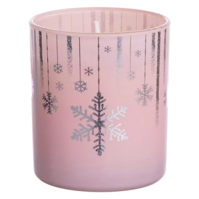 Image of WAX LYRICAL Lyrical, Sparkling Snowflake, Scented Candle Jar, Believe in The Magic, Up to 42 Hour Burn Time, WL5102, Pink, one Size