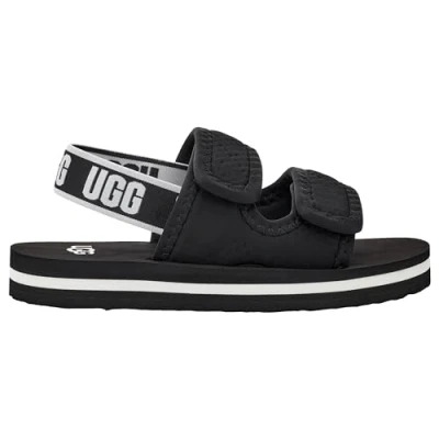Image of UGG Lennon Slingback Unisex Sandals for kids, Size: 13K, Black Textile