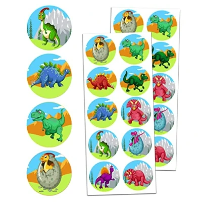Image of TownStix Dinosaur Stickers Set 10 Designs, 20 Sheets, 200