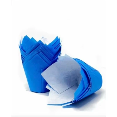Image of 200 Bakery direct Blue tulip muffin wraps cases FREEPOST
