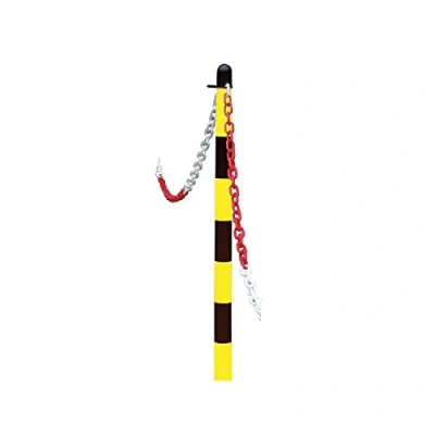 Image of Faithfull Plastic Post for Chain Yellow/ Black