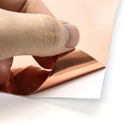 Image of QWORK® 10 PCS Copper foil tape, single sided, with conductive adhesive Tape Sheets , for Guitar EMI Shielding Electrical Repairs Soldering Grounding (20cm x 30cm)