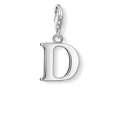 Image of Thomas Sabo Women Charm Pendant Letter D Club 925 Sterling Silver 0178 001 12