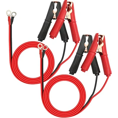 Image of HuaLiSiJi Car Battery Alligator Clips 12V 24V Jumper Clip 30a Clips, for Charging Or Other Equipment (1m 4PCS)