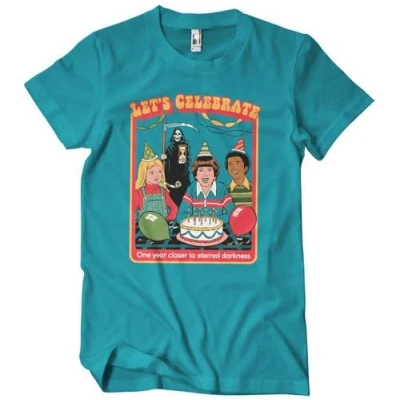 Image of Steven Rhodes Officially Licensed Let&#039;s Celebrate Mens T Shirt (TropicalBlue), Medium