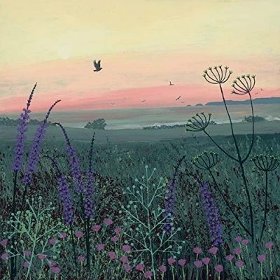 Image of The Art Group Jo Grundy (Coastal Dawn) Canvas Print 85 x 85cm, Wood, Multicolour, 1.3 cm