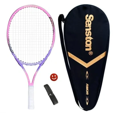 Image of Senston 23&#039;&#039; Junior Tennis Racket with Bag, Lightweight Racquet, 1 Grip, Vibration Dampeners