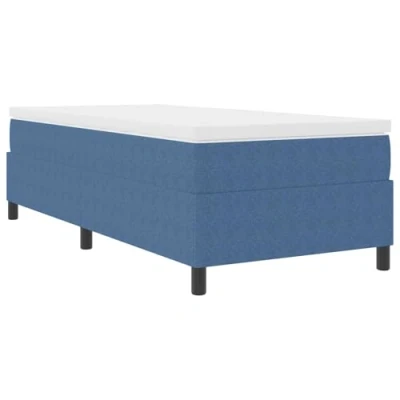 Image of vidaXL Blue Platform Bed Frame Engineered Wood 80 x 200 cm Bedroom/Guestr oom Furniture, Modern Minimalism, Durable, Easy Assembly