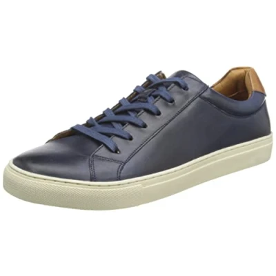 Image of Hush Puppies Men&#039;s Colton Sneaker, Navy, 9 UK