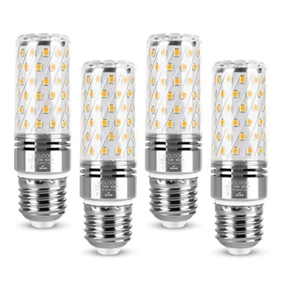 Image of Vicloon E27 LED Corn Bulbs, 4 Pcs Light Bulbs 12W Equivalent to 100W Halogen 3000K Warm White, 1400lm No Flicker Dimmable, AC 175 265V