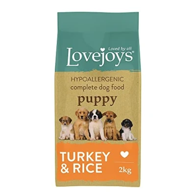 Image of Lovejoys Hypoallergenic Complete Dry Puppy Food Turkey and Rice, 2 kg (Pack of 1)