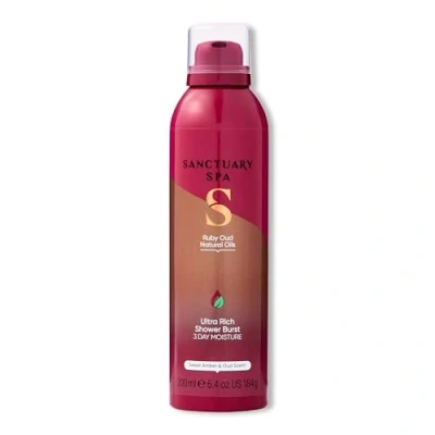 Image of Sanctuary Spa Ruby Oud Shower Burst, No Mineral Oil Gel, Cruelty Free and Vegan Foaming Body Wash, 200ml