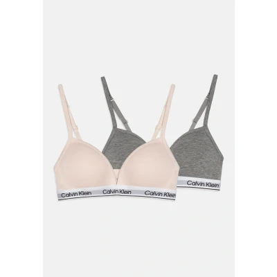 Image of Calvin Klein Underwear Triangle 2 PACK Bustier for kids, Size: 14 16y, Silver peony/grey heather