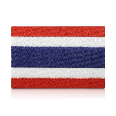 Image of Thailand Flag Iron on Patch Thai Patch, Patches, Embroidery ironable Badges Finally Home