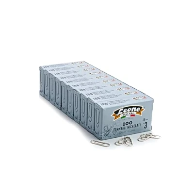 Image of Dell&#039;Era Pack of 1000 Nickel Plated Staples No. 3 mm 28 Cue with 10 Boxes 100 Pieces Made in Italy