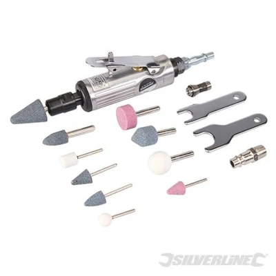 Image of Silverline Air Die Grinder Kit 15pce 160mm