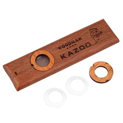 Image of Wooden Kazoo Instrument, Vintage Ukulele Guitar Partner Easy to Learn Musical Instrument replacement for Kids
