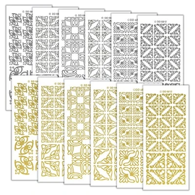 Image of Peel Off Stickers Small Corners 1021, Multicoloured, 23 x 10 1 cm