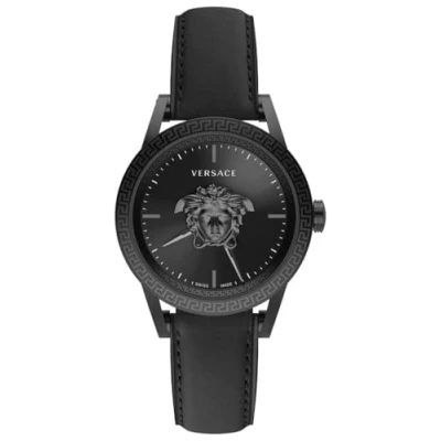 Image of Versace Palazzo Empire VERD015 20 Men&#039;s Watch Black Steel 43 mm, Strap.