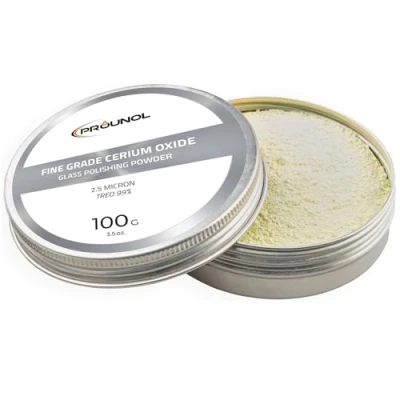Image of PROUNOL Cerium Oxide 100g Fine Grade Glass Polishing Solution Powder TREO 99% 2.5 microns