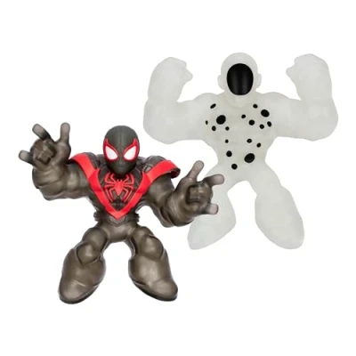 Image of Heroes of Goo Jit Zu Marvel S9 Versus Pk Ultra Glow Miles Morales Vs Energy Surge The Spot