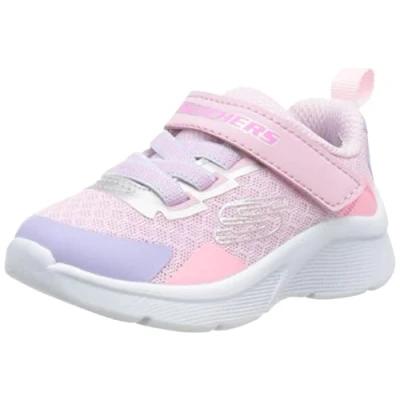 Image of Skechers 302348N PKMT Sneaker, Pink Synthetic/Multi Trim, 4 UK