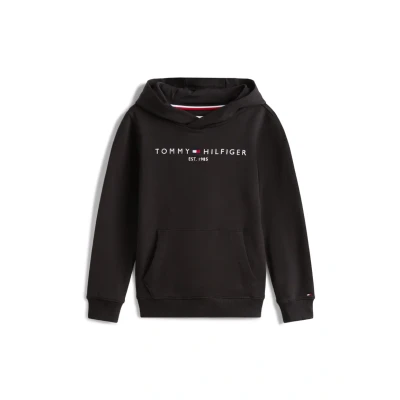 Image of Tommy Hilfiger Kids Unisex Essential Hoodie, Black (Black), 9 Months