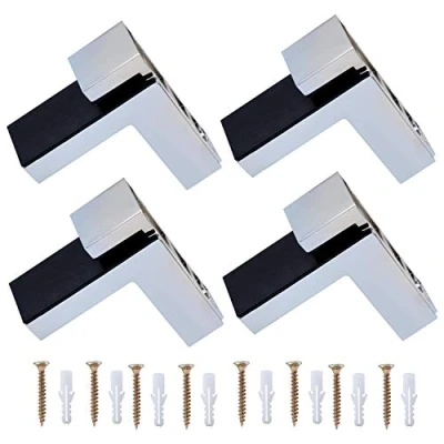 Image of Coolty 4PCS Adjustable Wood/Glass Shelf Bracket, Solid Zinc Alloy Support Wall Bracket for 5 30mm Thickness