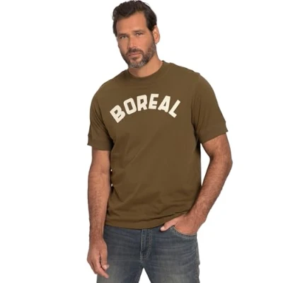 Image of JP 1880 Men&#039;s T Shirt, Half Sleeve with Cuffs, Badges, up to 8 XL, fir Green, XXL