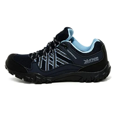Image of Regatta Womens Edgepoint III Low Rise Walking Shoes Black/Blue 3 UK