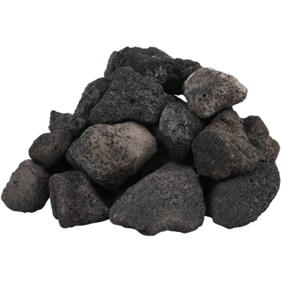 Image of vidaXL Volcanic Rocks Natural Lava Accent Stones Beads for Aquarium and Gardens 25 kg of Bio filter in Black
