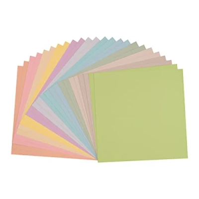Image of Florence Cardstock Textured Multicoloured Coloured Card Making Supplies 12 x inch Pastel 24 Sheets Paper for Scrapbooking, and Other Crafts 216 GSM
