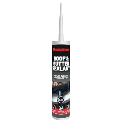 Image of Ronseal Thompson&#039;s Roof &amp; Gutter Sealant Black 310ml, 310ml Cartridge