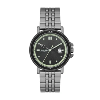 Image of Skagen Men&#039;s Watch Signatur Sport Three Hand Date, Grey Stainless Steel, SKW6922