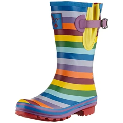 Image of Evercreatures Rainbow Short Ladies Wellies Multi (5 UK)