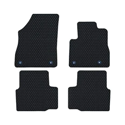 Image of Nicoman Hex Fully Tailored Car Mats Fit (2016 present Astra K Hatchback) (Full Set 4 Piece,Black)