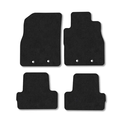 Image of Car Mats Compatible with Vauxhall Ampera (2011 2015) Tailored Fit Black Carpet Floor Set Accessory Custom 4 Pieces Anti Slip Backing &amp; Binding Trim Edge
